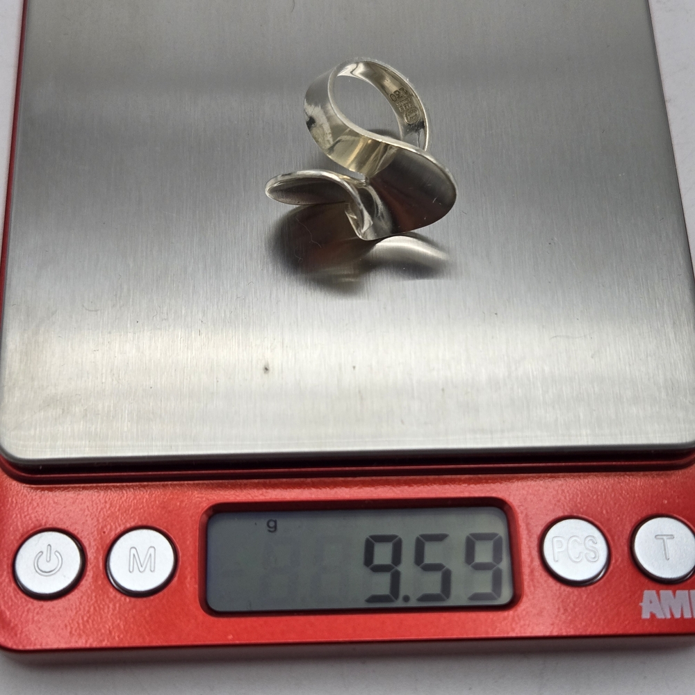 VTG Ibe Dahlquist for Georg Jensen Sterling Ring Model 130 Biomorphic Modernist - Picture 8 of 8